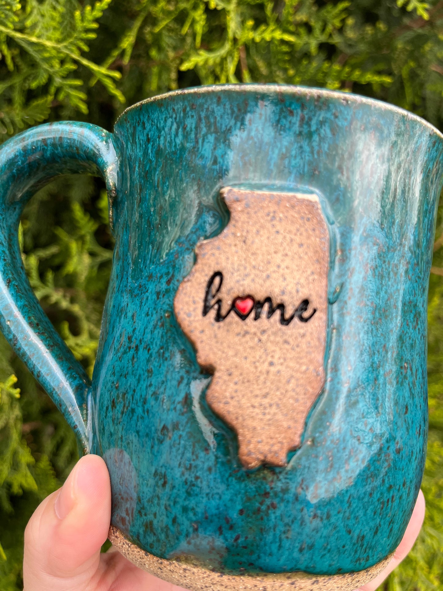 16 oz Ceramic Mug - Illinois Home Turquoise