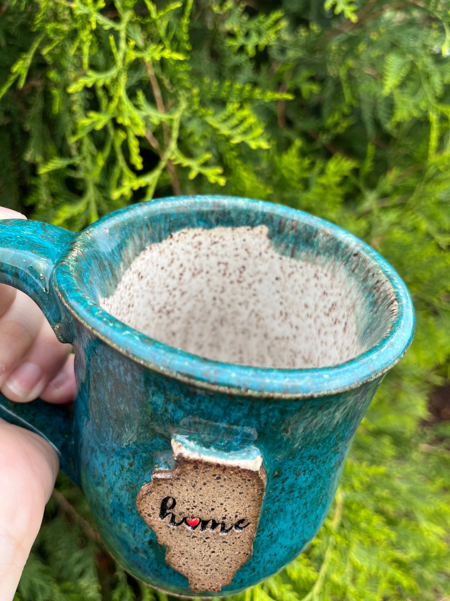 16 oz Ceramic Mug - Illinois Home Turquoise