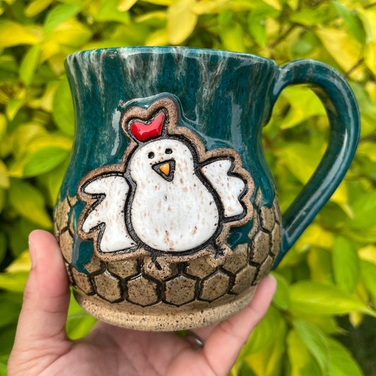 16 oz Ceramic Mug - Chicken